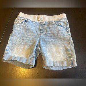 Wonder Nation Blue Denim Shorts with Gray Waistband